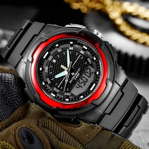 3ATM Water Resistant Sports Digital Watch for Men with Alarm Chronograph Analogue-Digital Display