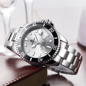 3bar Luxury Automatic Mechanical Watch with Date