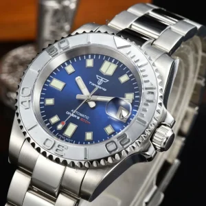 40mm Diving Watch Blue Dial Super Luminous Sapphire Crystal Japan NH35A Automatic Movement Luxury Men’s Watch
