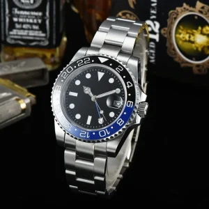 40mm Luminous Mechanical SEIKO Movement Diver Watch 316L Stainless Steel Chronograph Power Reserve 10 Bar