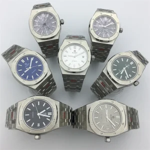41mm Classic White Dial Luxury Men’s Mechanical Watch NH35 Movement Sapphire Glass Stainless Steel case Strap Waterproof