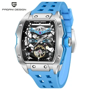 42MM Skeleton Dial Men’s Mechanical Watch Sapphire Glass Automatic Watch 50M Waterproof