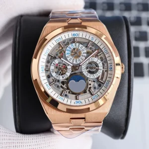 4300V Skeleton Version Gold Perpetual Calendar Watch Full Skeleton Movement Moon Phase Multi Function Men’s Mechanical Watch