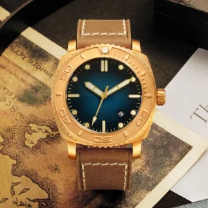 44mm Stainless Steel Luxury Diver Unisex Watch PT5000 Automatic Mechanical Vintage Simple Style Pointer Sapphire Waterproof
