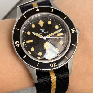 50 Fathoms Design Luminous Ghost Dial Diver Watch NH35A Automatic Bubble Sapphire 200m Waterproof Sandblasted Case