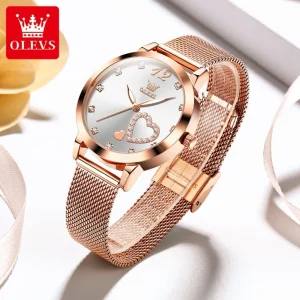 5189 Luxury Ladies Quartz Wrist Watch Stainless Steel Strap