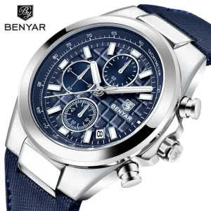5206 Men Wrist Watch Leather Quartz Sports Waterproof 30M
