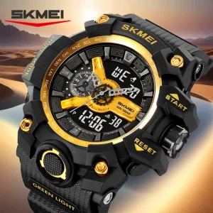 5bar Analogue Digital Dual Time Zone Wristwatch Custom Sports Men’s Original Watches SKMEI 2396