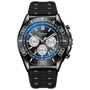 6069 Chronograph Steel Strap Multifunctional Three Eyes Six Needles Luminous Men’s Waterproof Mechanical Watch