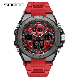 6087 Men’s Colorful Sport Wristwatch, 5ATM Waterproof