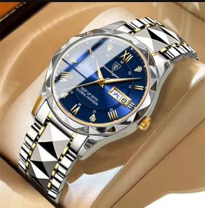 615 Luxury Men’s Business Waterproof Luminous Date Week Quartz Watch