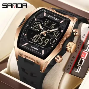 6235 Dual Display Men’s Watch Multifunction Waterproof Sport Watch Factory