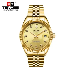 629 Men Automatic Mechanical Watch Skeleton Dial Stainless Steel Strap Luminous Waterproof Business Wristwatch