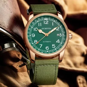 7006 Waterproof Skeleton Automatic Mechanical Watch Nylon Belt Genuine Leather Sport Male Wrist Watch