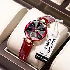 719 Leather Strap Women’s Quartz Wristwatch Fashion Luxury Diamond Business Watch for Women Ladies Montre Relojes