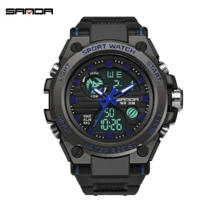 739 Luxury Military Outdoor Watch Dual Circuit Electronic Watch Fashion Multi-functional Men’s Digital Watch for Men
