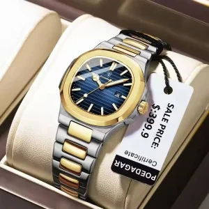 789 Square Watch for Woman Waterproof Luminous Date Ladies Watch Stainless Steel Quartz