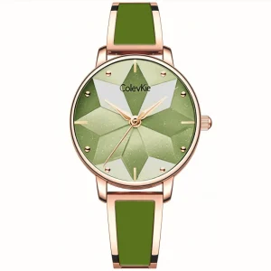 8012 Women’s Quartz Watch with Diamond Shaped Mirror 3ATM Water Resistant Customizable