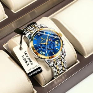 813 Luxury Casual Sport Watches for Men Stainless Steel Waterproof Luminous Chronograph Men Quartz Watches