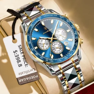 815 Luxury Sports Watch Men Quartz Waterproof Luminous Date Chronograph Men’s Watches Stainless Steel Man Watch Male