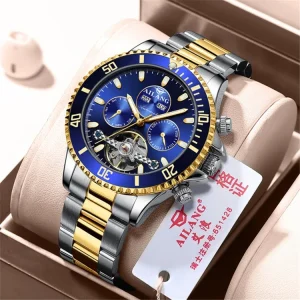 8202 Men Mechanical Wristwatch Automatic Winding Tourbillon 3ATM Waterproof Fashion Watch