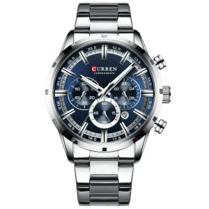 8355 Stainless Steel Strap Fashion Men Chronograph Quartz Watch Mens Watch