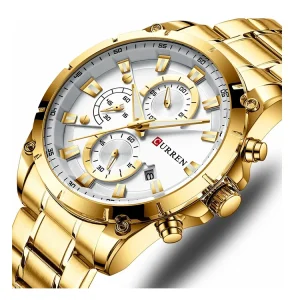 8360 Gold Quartz Wristwatch Luxury Fashion Business Men’s Watch