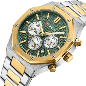 8440 Watch for Men High Quality Men’s Quartz Watch Date Chronograph Waterproof Stainless Steel Strap