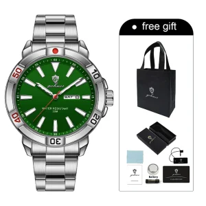 8827 Fashion Casual Men’s Business Watch Waterproof Luxury Stainless Steel Men Wristwatch Calendar Analog Quartz Watches
