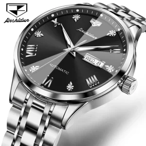 8998 Luxury Fashion Custom logo Stainless Steel Automatic Waterproof Luminous Man Mechanical Watch
