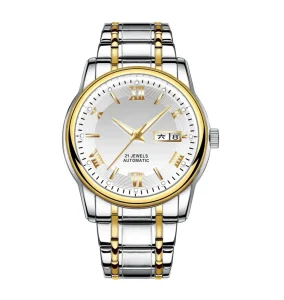 9001A Business Watches Day Auto Date Wrist Watch Men’s Automatic Stainless Steel Mechanical Waterproof Watches