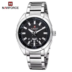 9038 Business Men Watch Quartz Wristwatch Stainless Steel Waterproof Calendar