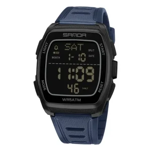 9080 Multi Functional Digital Watch Men’s Countdown Stopwatch Timing Fashion Sports LED Display Alarm Clock Montres Hommes