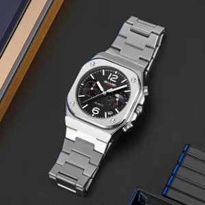 9368 Custom Branded Men Watch 3 ATM Waterproof Chrono Sport Quartz Watch Stainless Steel Band