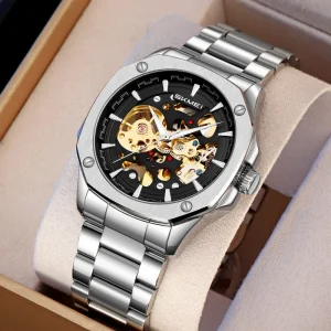 9378 Men’s Fashion Automatic Watch Solid Stainless Steel Mechanical Movement