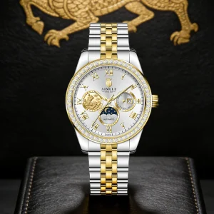 AIMULE KylinControlTime A5399 Men’s Automatic Watch 41mm Sapphire Crystal Stainless Steel Band 50M Waterproof Pointer