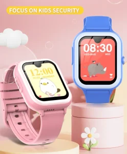 AMOLED 4G Android Kids Smart Watch with SIM Card 2MP Camera Video Calling GPS Positioning SOS Waterproof Children Phone Watches