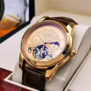 AOKULASIC Mechanical Watch Men’s Automatic Fashion Luminous Hollow Casual Business Luxury Watch