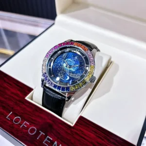 AOKULASIC Mechanical Watch for Men Luxury Brand Dial Rotating Luminous Star Wrist Fashion Clock Reloj Hombre NEW Watch