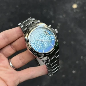Abstract Fire Flames Classic Watch for Men Graphic Waterproof Sports Wrist Watch