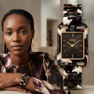 Acetate Quartz Ladies Watch Minimalist Understated Luxury Style Daily Water Resistance Custom Logo Low MOQ