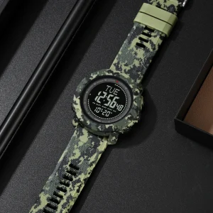 Adventure Digital Watch 50M Waterproof TPU Strap Compass Fitness Watch