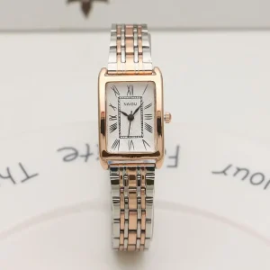 Aimgal Fashion Vintage Women’s Watch Stainless Steel Bracelet Quartz Movement 30atm Roman Numerals Dial