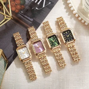 Alloy Gold Plated Quartz Elegant Adjustable Women’s Watch