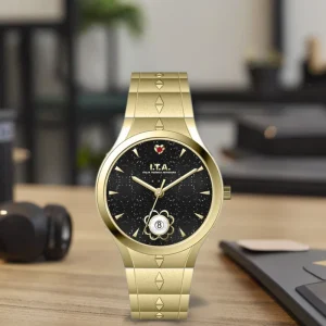 Alloy Luxury Gold Quartz Sport Watch 30mm Analog Dial 5BAR Water Resistant SEIKO Movement Business 18mm Charm Style Mens OEM ODM