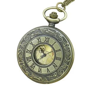Antique Digital Pocket Watch Japan Movement Quartz Women Men Pocket Watch