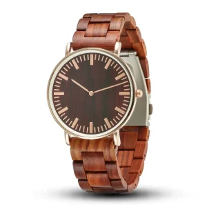 Antique Fashion Wood Unisex Quartz Watch 40MM Case Glass Dial Custom Business Gift Watches Supplier