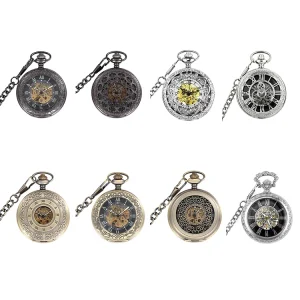 Antique Long Chain Pocket Watches Vintage Custom Automatic Mechanical Pocket Watch for Promotion Gifts