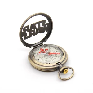 Antique Mini Pocket Watch Compass Luminous Waterproof Shockproof Pointer Handheld Navigation Portable Travel Hiking Camp