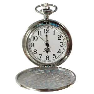 Antique Silver Japan Movt Quartz Pocket Watch